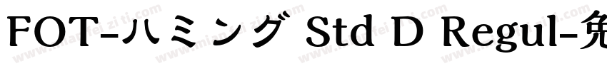 FOT-ハミング Std D Regul字体转换